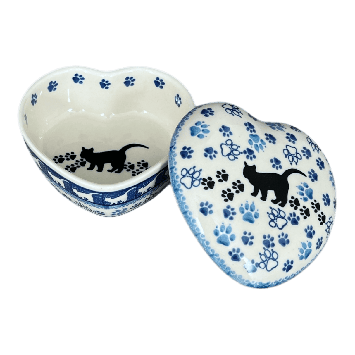 Heart Box, 4.5" in "Cat Tracks" by Ceramika Artystyczna | A143-1771