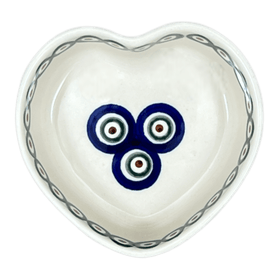 Polish Pottery C.A. Heart Box (Peacock Pine) | A143-366X Additional Image at PolishPotteryOutlet.com
