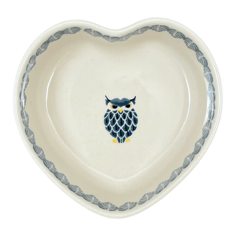 Heart Box, 4.5" in "Lone Owl" by Ceramika Artystyczna | A143-U4872