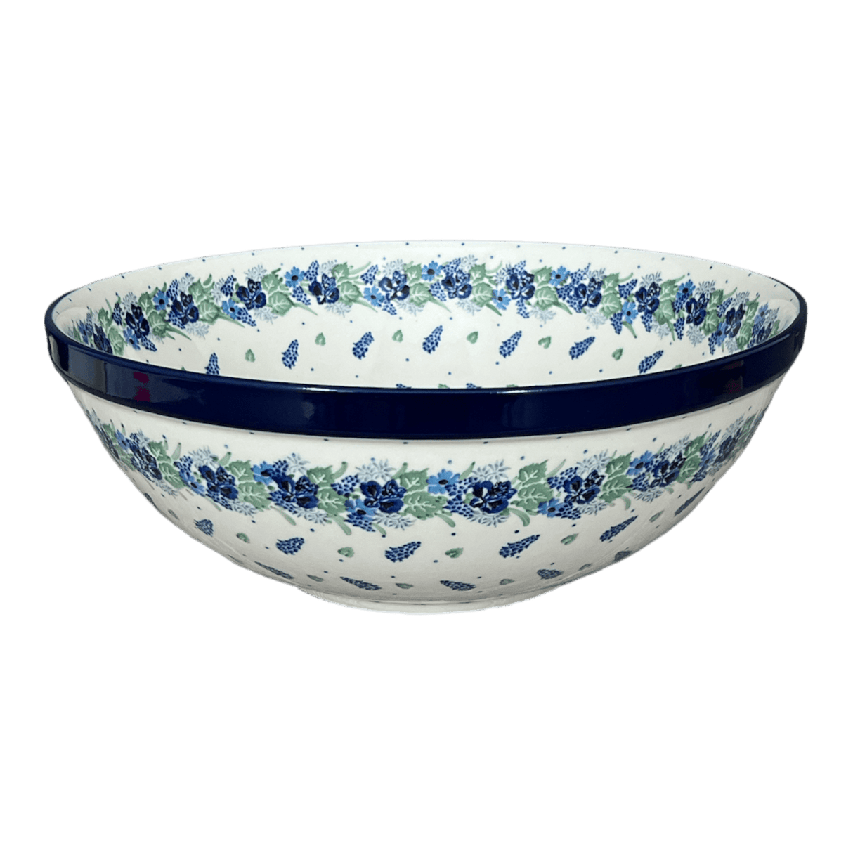 Bowl, Round, 12.75" in "Hyacinth in the Wind" by Ceramika Artystyczna | A154-2037X