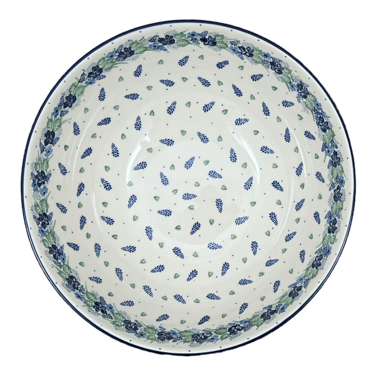 Bowl, Round, 12.75" in "Hyacinth in the Wind" by Ceramika Artystyczna | A154-2037X