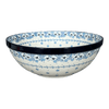 Polish Pottery CA 12.75" Bowl (Pansy Blues) | A154-2346X at PolishPotteryOutlet.com