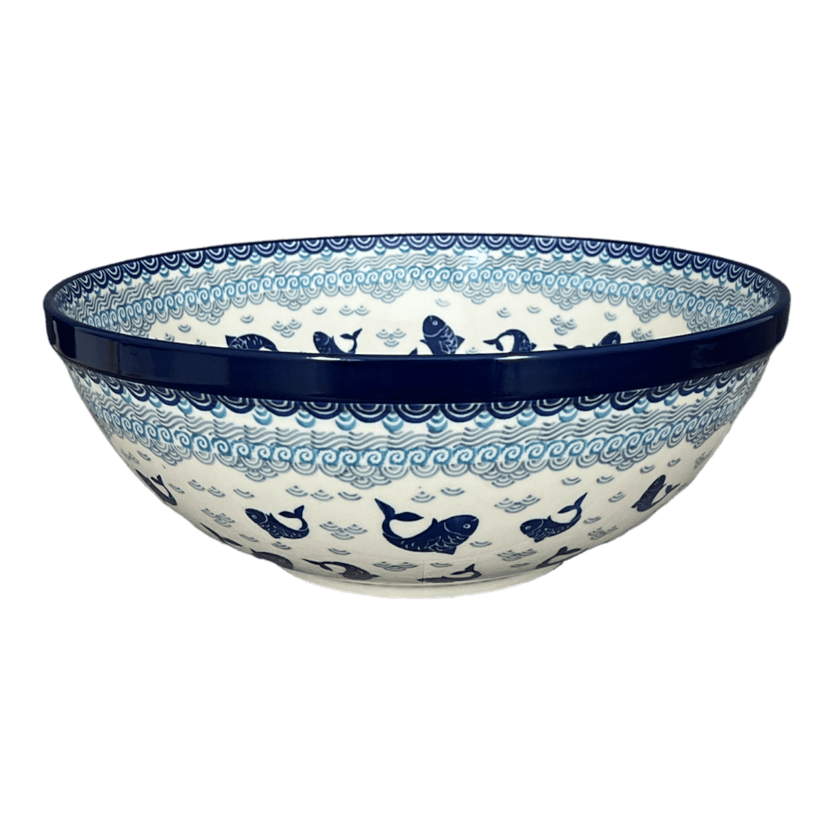 Bowl, Round, 12.75" in "Koi Pond" by Ceramika Artystyczna | A154-2372X