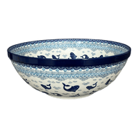 A picture of a Polish Pottery CA 12.75" Bowl (Koi Pond) | A154-2372X as shown at PolishPotteryOutlet.com/products/12-75-bowl-koi-pond-a154-2372x