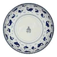 A picture of a Polish Pottery C.A. 12.75" Bowl (Koi Pond) | A154-2372X as shown at PolishPotteryOutlet.com/products/12-75-bowl-koi-pond-a154-2372x