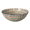 Polish Pottery C.A. 12.75" Bowl (Tulip Burst) | A154-U4226 at PolishPotteryOutlet.com