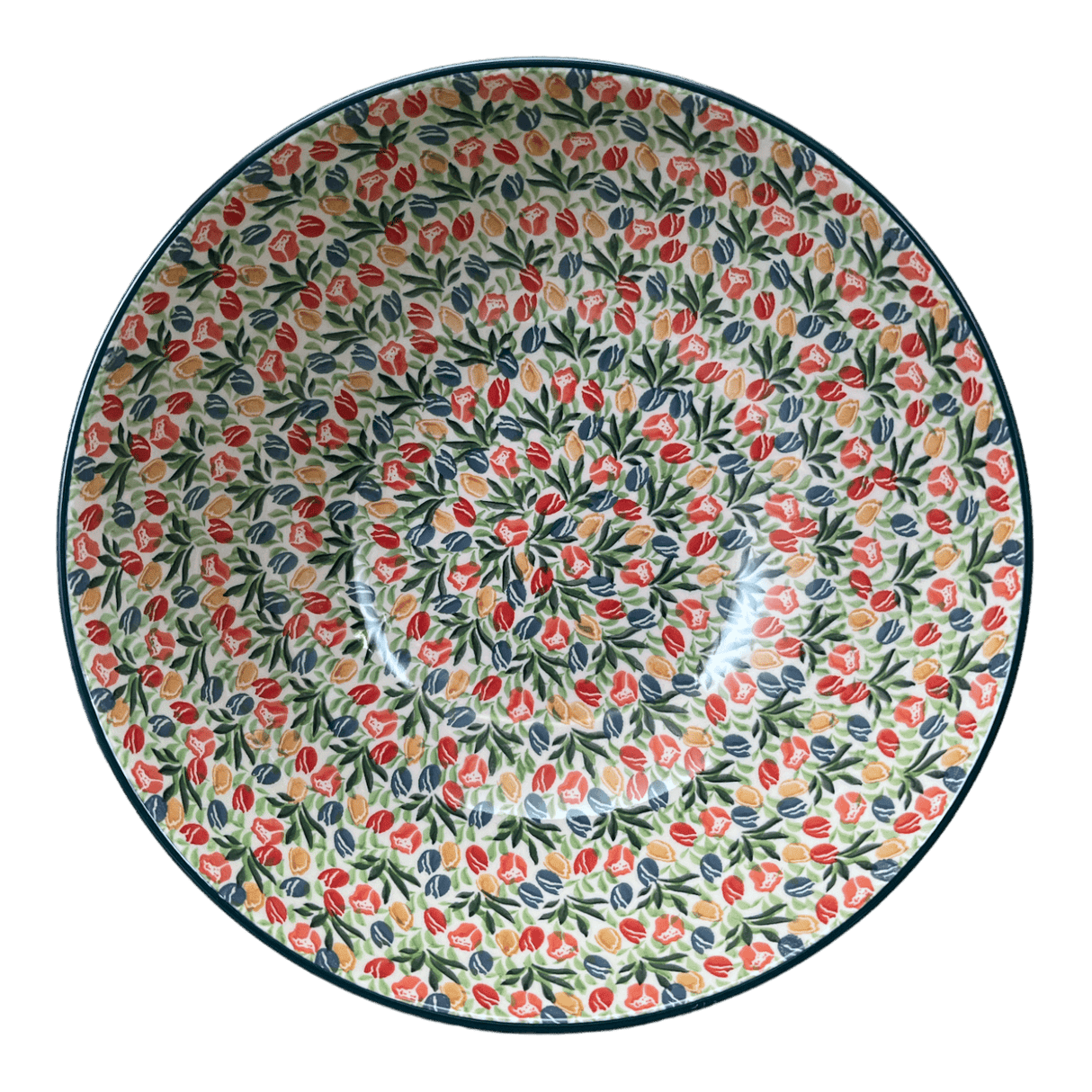 Bowl, Round, 12.75" in "Tulip Burst" by Ceramika Artystyczna | A154-U4226