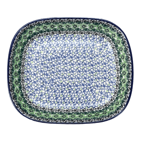 Polish Pottery CA 9" x 10.5" Baker (Ring of Green) | A158-1479X Additional Image at PolishPotteryOutlet.com
