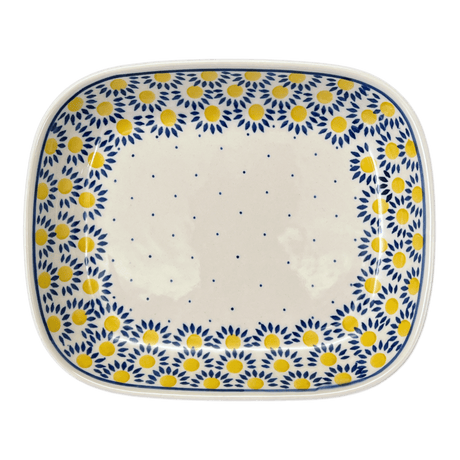 Baker, Rectangular, 7.5" x 9" in "Sunny Circle" by Ceramika Artystyczna  | A159-0215