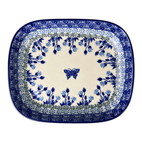 Baker, Rectangular, 7.5" x 9" in "Butterfly Tulips" by Ceramika Artystyczna | A159-1937X