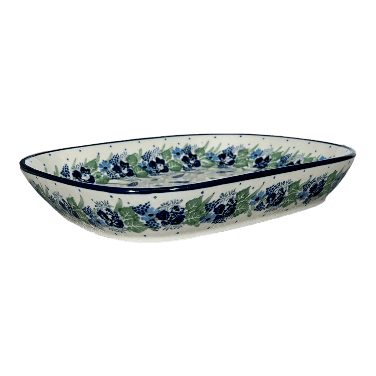 Baker, Rectangular, 7.5" x 9" in "Hyacinth in the Wind" by Ceramika Artystyczna | A159-2037X