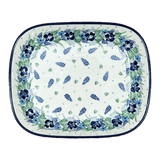 Baker, Rectangular, 7.5" x 9" in "Hyacinth in the Wind" by Ceramika Artystyczna | A159-2037X