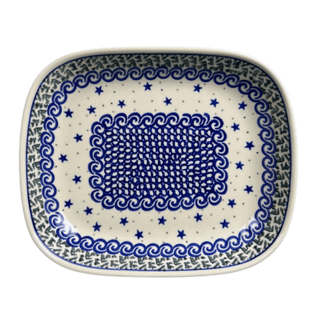 Baker, Rectangular, 7.5" x 9" in "Starry Sea" by Ceramika Artystyczna | A159-454C