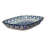 Dish, Shallow, 5.75" x 7" in "Blue Ribbon" by Ceramika Artystyczna  | A160-1026X