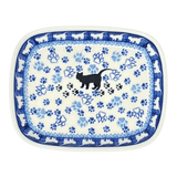 Dish, Shallow, 5.75" x 7" in "Cat Tracks" by Ceramika Artystyczna  | A160-1771