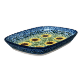 Dish, Shallow, 5.75" x 7" in "Sunflowers" by Ceramika Artystyczna | A160-U4739
