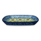 Dish, Shallow, 5.75" x 7" in "Sunflowers" by Ceramika Artystyczna | A160-U4739