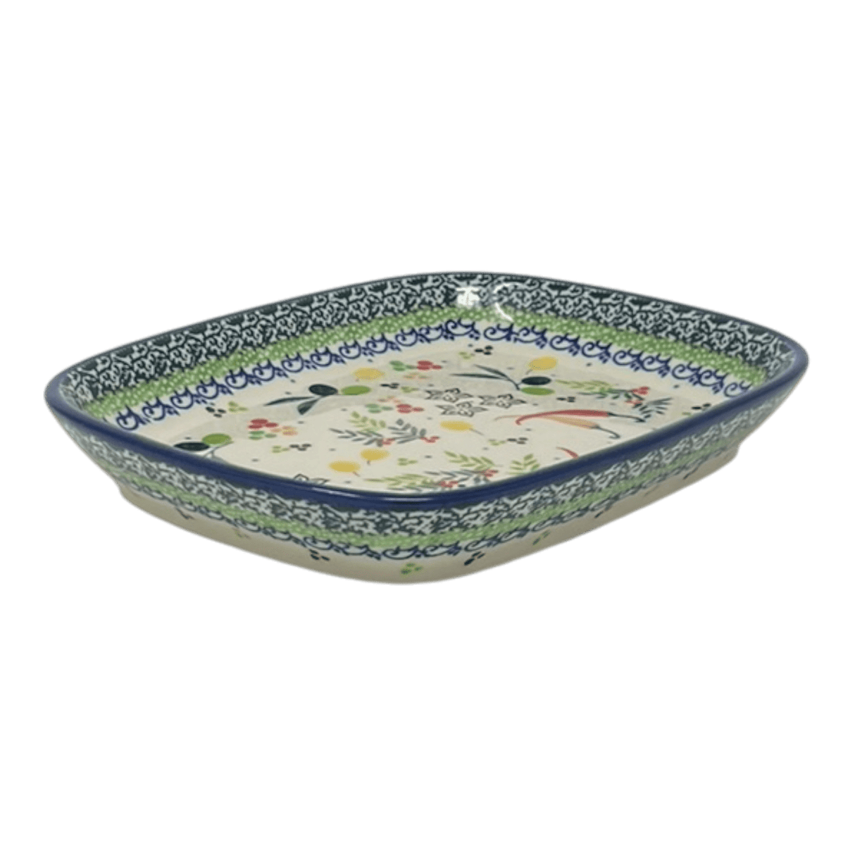 Dish, Shallow, 5.75" x 7" in "Spice of Life" by Ceramika Artystyczna  | A160-U4843