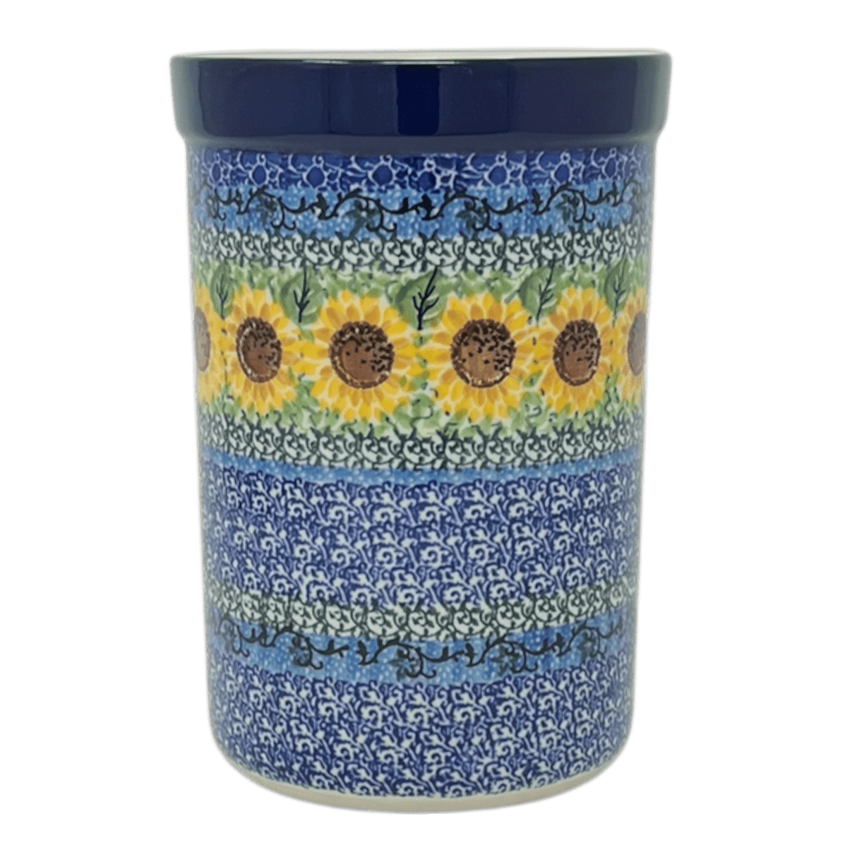 Utensil Holder, 7.75" x 5.5" in "Sunflowers" by Ceramika Artystyczna | A169-U4739