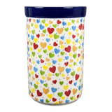 Utensil Holder, 7.75" x 5.5" in "Rainbow Hearts" by Ceramika Artystyczna | A169-U4833