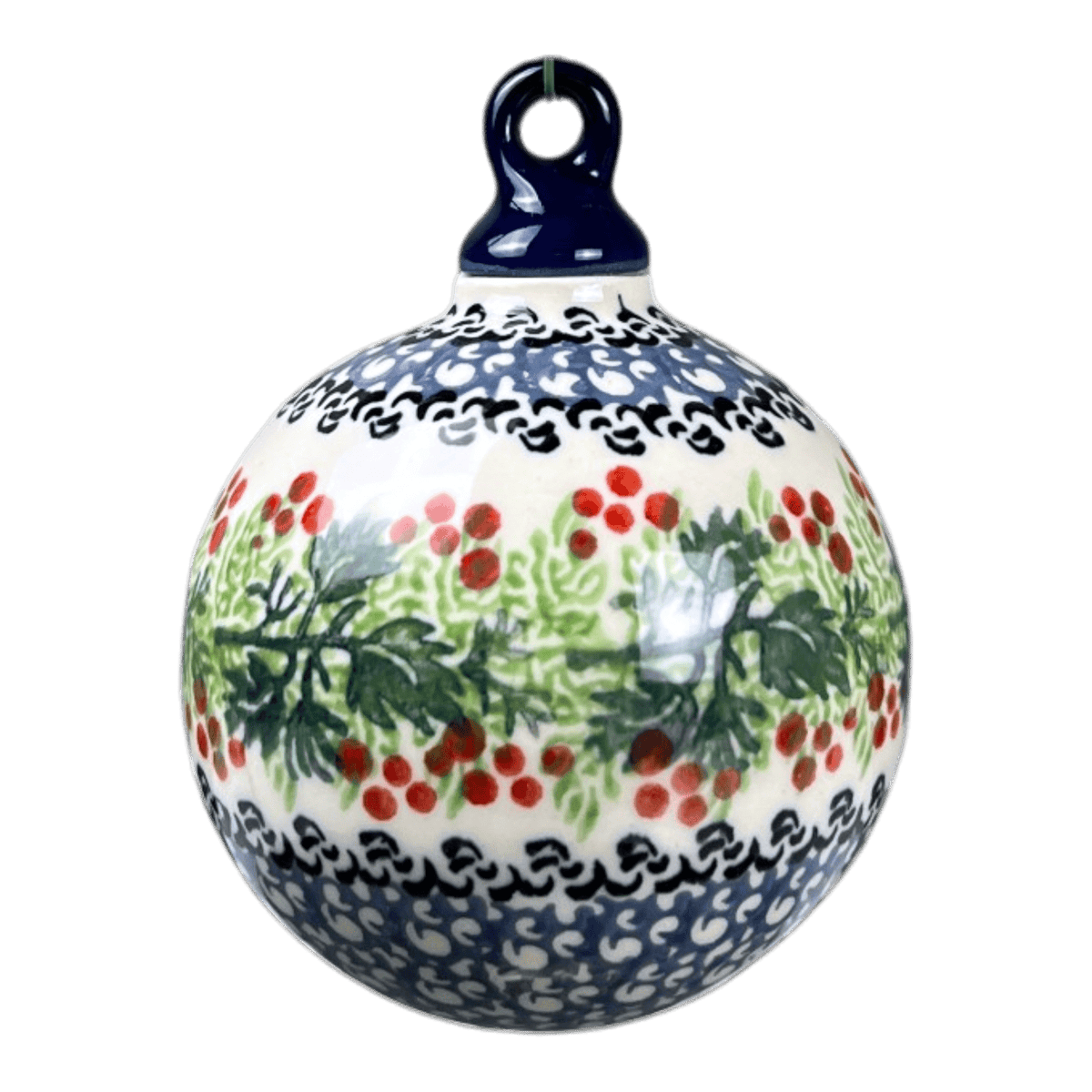 Ornament, Ball, 3" Large in "Bearberries" by Ceramika Artystyczna | A184-1734X