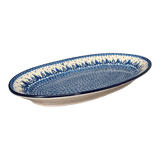 Platter, Oval, 17.5" in "Winter Skies" by Ceramika Artystyczna | A200-2826X