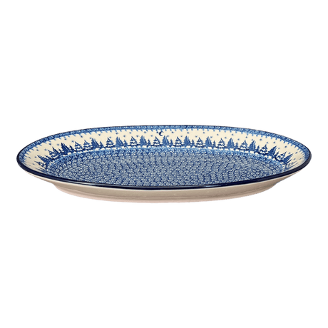 Platter, Oval, 17.5" in "Winter Skies" by Ceramika Artystyczna | A200-2826X