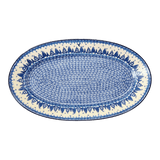 Platter, Oval, 17.5" in "Winter Skies" by Ceramika Artystyczna | A200-2826X