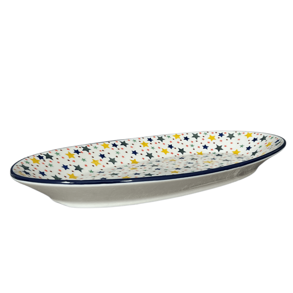 Platter, Oval, 17.5" in "Star Shower" by Ceramika Artystyczna | A200-359X