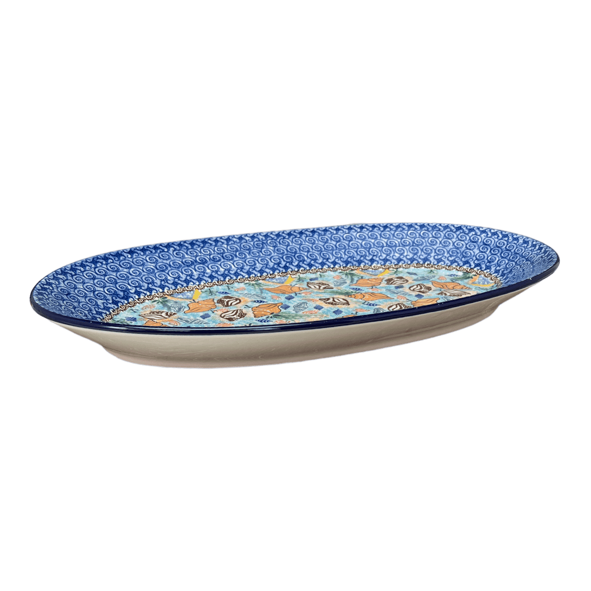 Platter, Oval, 17.5" in "Poseidon's Treasure" by Ceramika Artystyczna | A200-U1899