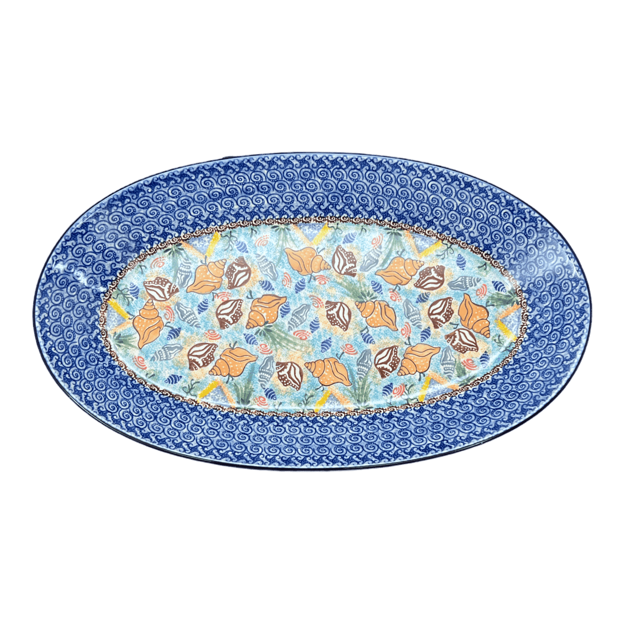 Platter, Oval, 17.5" in "Poseidon's Treasure" by Ceramika Artystyczna | A200-U1899