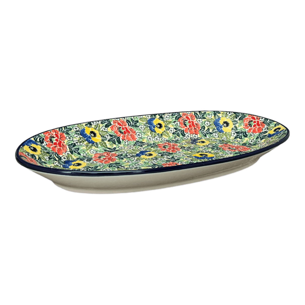 Platter, Oval, 17.5" in "Tropical Love" by Ceramika Artystyczna | A200-U4705