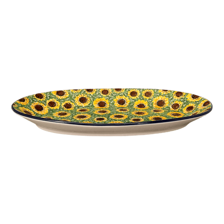 Platter, Oval, 17.5" in "Sunflower Field" by Ceramika Artystyczna | A200-U4737