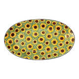 Platter, Oval, 17.5" in "Sunflower Field" by Ceramika Artystyczna | A200-U4737