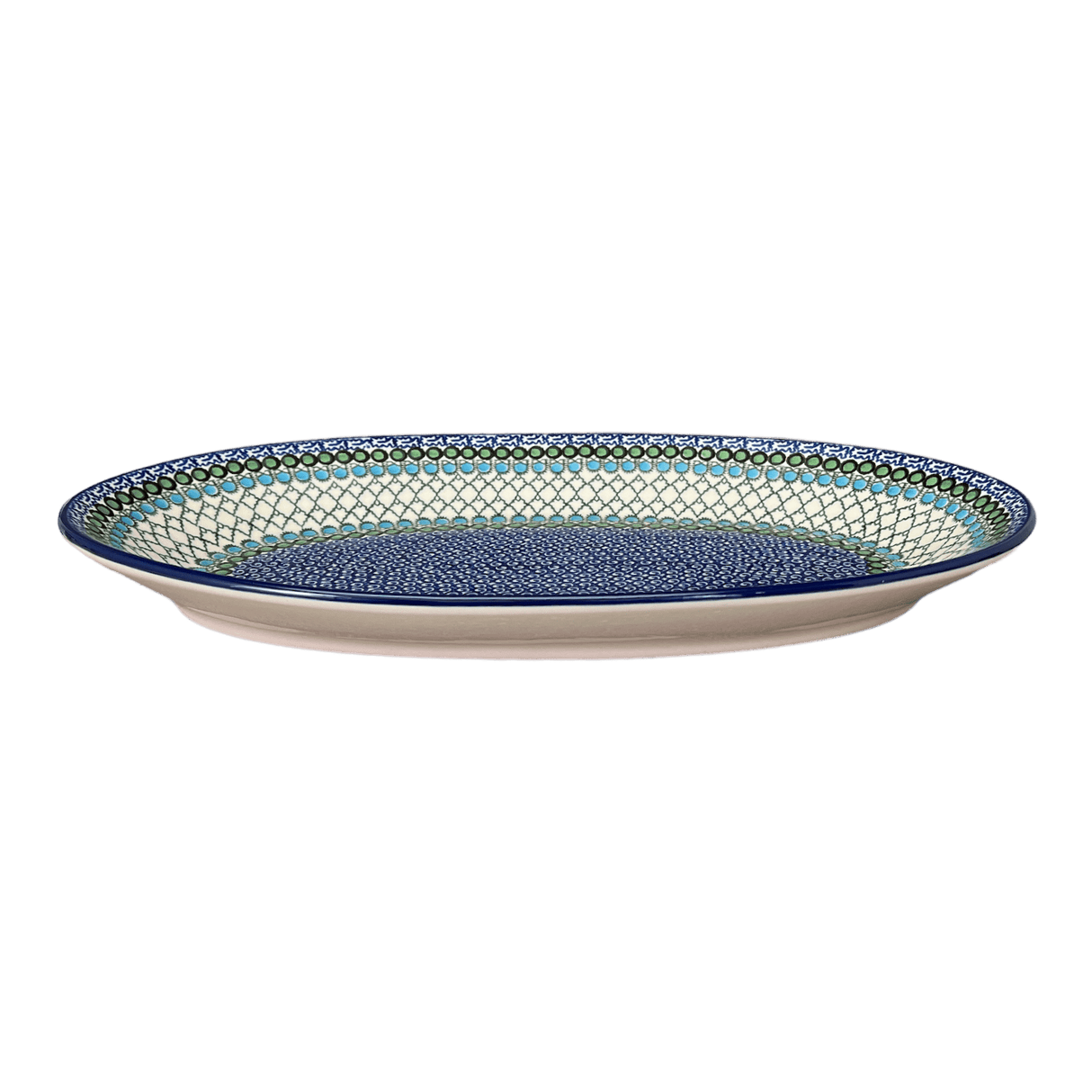 Platter, Oval, 17.5" in "Mediterranean Waves" by Ceramika Artystyczna | A200-U72