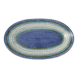 Platter, Oval, 17.5" in "Mediterranean Waves" by Ceramika Artystyczna | A200-U72