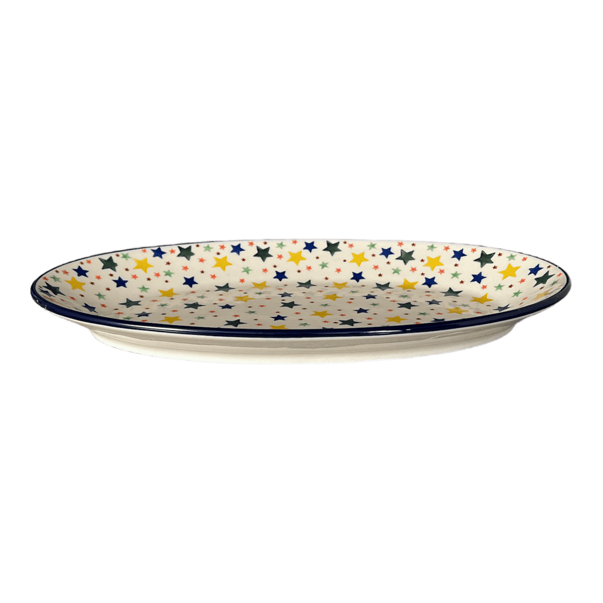 Platter, Oval, 14.75" x 8.5" in "Star Shower" by Ceramika Artystyczna | A205-359X