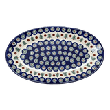 Platter, Oval, 14.75" x 8.5" in "Peacock Pine" by Ceramika Artystyczna | A205-366X