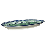 Platter, Oval, 14.75" x 8.5" in "Green Goddess" by Ceramika Artystyczna | A205-U408A