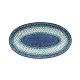 Platter, Oval, 14.75" x 8.5" in "Mediterranean Waves" by Ceramika Artystyczna | A205-U72