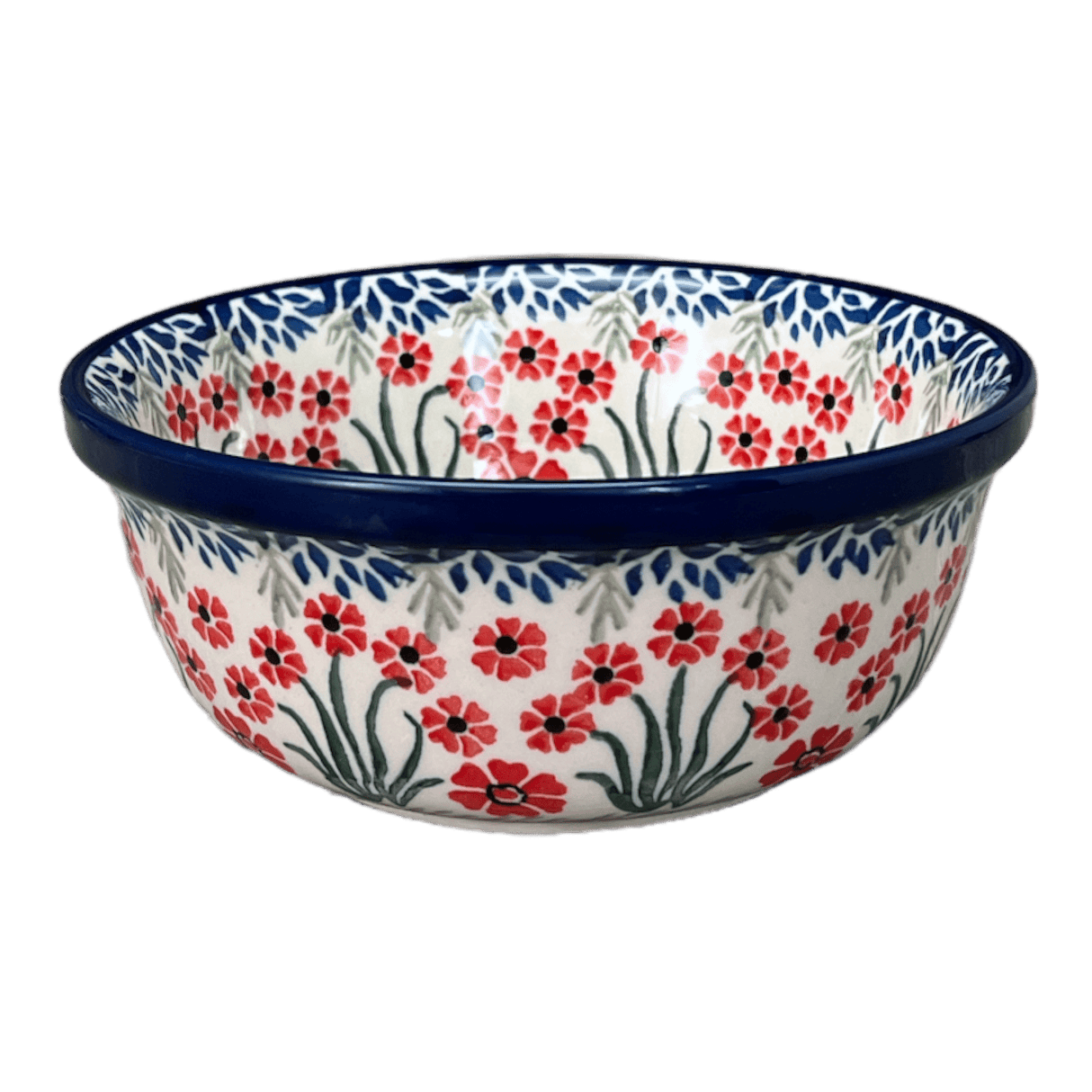 Bowl, Round, 6.25" in "Red Aster" by Ceramika Artystyczna  | A209-1435X