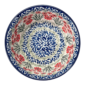 Polish Pottery Bowl, Round, 6.25" in "Red Aster" by Ceramika Artystyczna  | A209-1435X Additional Image at PolishPotteryOutlet.com