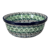 Polish Pottery Bowl, Round, 6.25" in "Ring of Green" by Ceramika Artystyczna  | A209-1479X at PolishPotteryOutlet.com