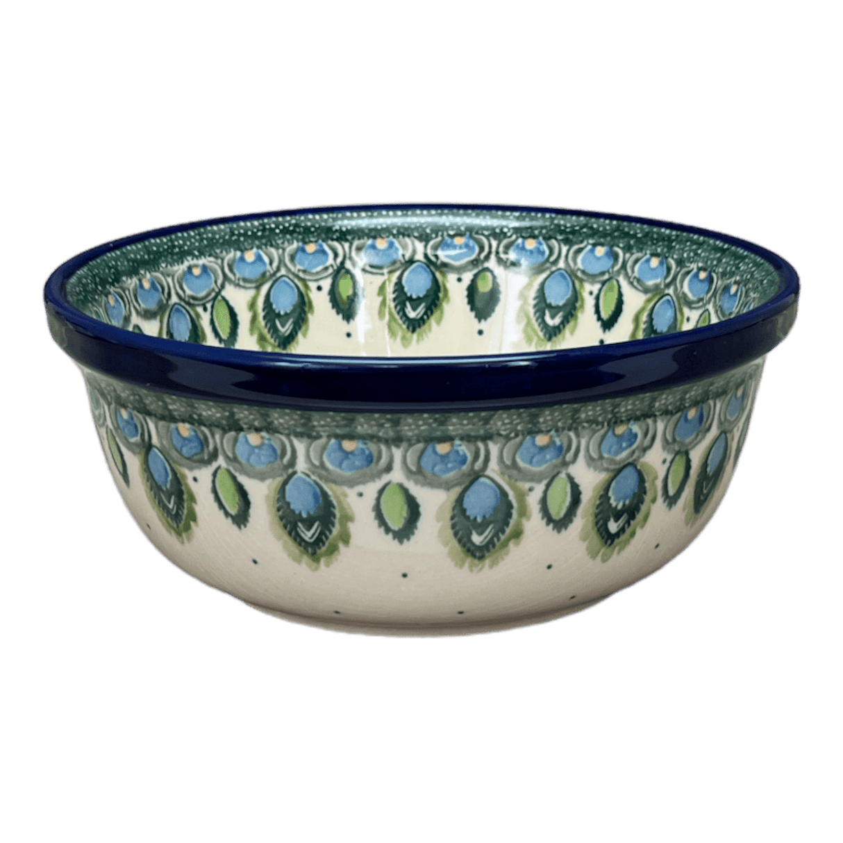 Bowl, Round, 6.25" in "Peacock Plume" by Ceramika Artystyczna  | A209-2218X