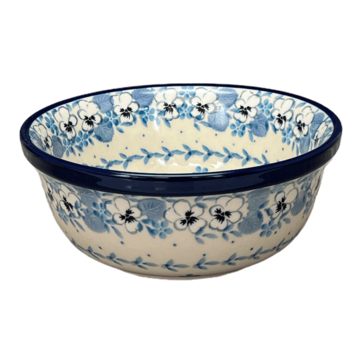 Bowl, Round, 6.25" in "Pansy Blues" by Ceramika Artystyczna  | A209-2346X