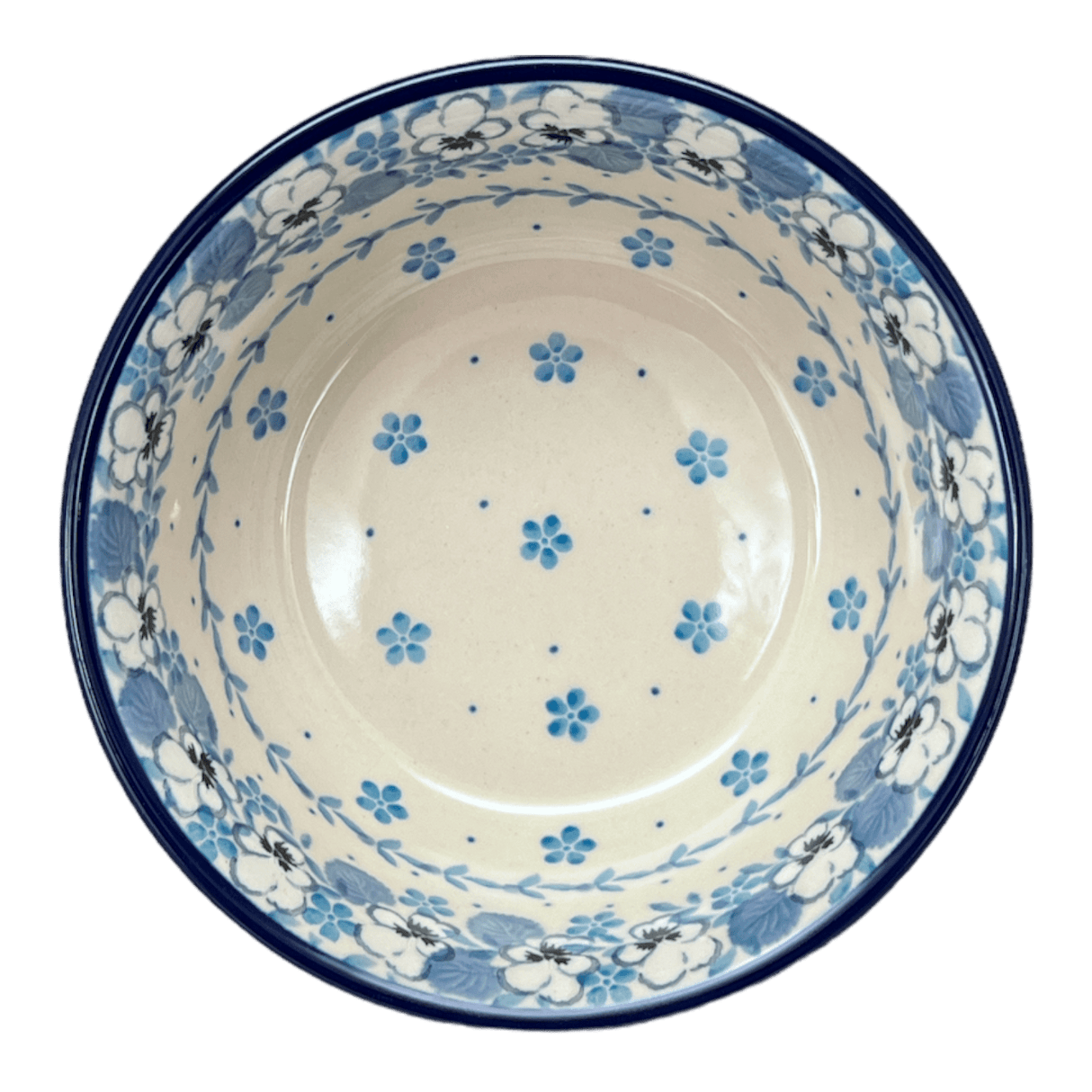 Bowl, Round, 6.25" in "Pansy Blues" by Ceramika Artystyczna  | A209-2346X