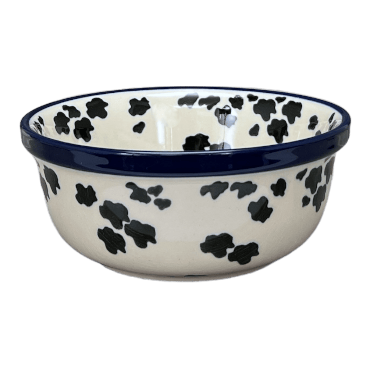 Bowl, Round, 6.25" in "Cowabunga - Blue Rim" by Ceramika Artystyczna  | A209-2417X