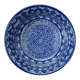 Polish Pottery Bowl, Round, 6.25" in "Wavy Blues" by Ceramika Artystyczna  | A209-905X Additional Image at PolishPotteryOutlet.com