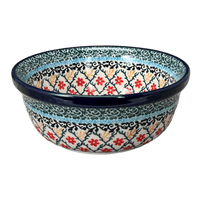 A picture of a Polish Pottery CA 6.25" Bowl (Garden Trellis) | A209-U2123 as shown at PolishPotteryOutlet.com/products/6-25-bowl-garden-trellis-a209-u2123