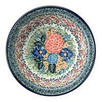 A picture of a Polish Pottery CA 6.25" Bowl (Garden Trellis) | A209-U2123 as shown at PolishPotteryOutlet.com/products/6-25-bowl-garden-trellis-a209-u2123